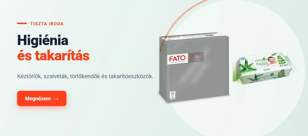 Higiéniai és takarítási termékek – kéztörlők, szalvéták, törlőkendők
