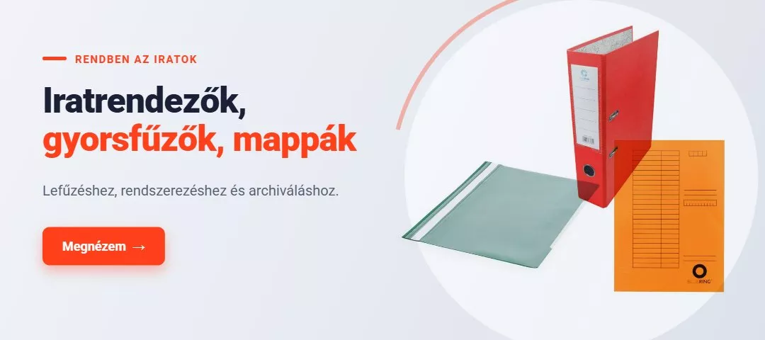 Iratrendezők, gyorsfűzők és mappák lefűzéshez, rendszerezéshez és archiváláshoz