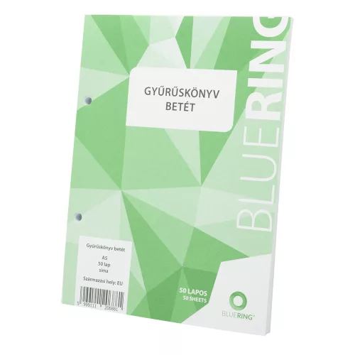 Gyűrűskönyv betét A5, 50lap Bluering&reg; sima