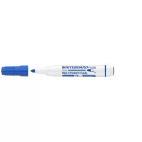   Táblamarker 3mm, mágneses, táblatörlővel multifunkciós Ico MARKERASER kék