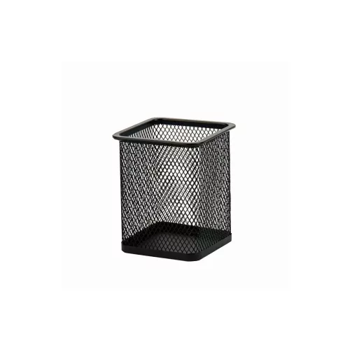 Fémhálós írószertartó pohár szögletes Bluering&reg; fekete