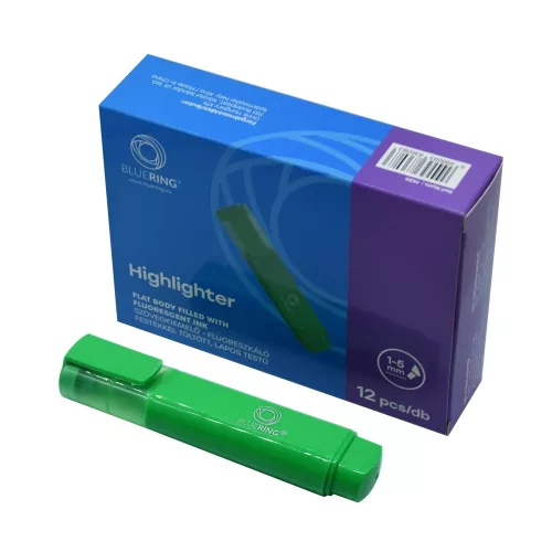 Szövegkiemelő lapos test Bluering&reg; zöld