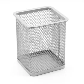   Fémhálós írószertartó pohár szögletes Bluering&reg; ezüst
