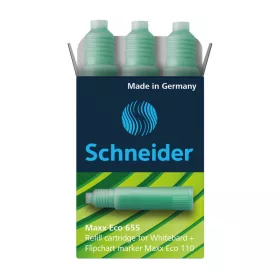   Utántöltő patron tábla- és flipchart markerhez 3 db/csom Schneider Maxx Eco 110 zöld