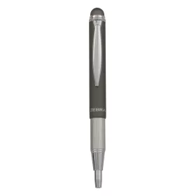   Golyóstoll metál szürke test, Zebra Stylus Telescopic, írásszín kék