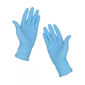   Gumikesztyű nitril púdermentes M 100 db/doboz GMT Super Gloves kék