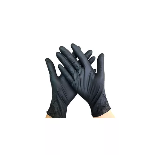 Gumikesztyű nitril púdermentes M 100 db/doboz, GMT Super Gloves fekete