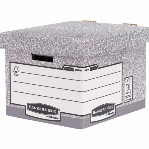 Archiváló konténer, karton, standard, Fellowes&reg; Bankers Box System, 10 db/csomag,