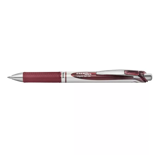 Rollertoll zselés 0.7mm, Pentel EnerGel BL77-BGX, írásszín bordó