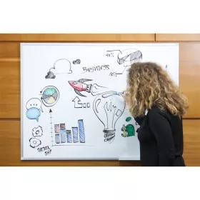   Fehértábla mágneses alukeretes, zománcozott 60x90cm, ValueLine  SC3202 Franken