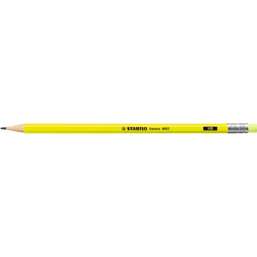 Grafitceruza HB, radíros, neon sárga test Stabilo Swano