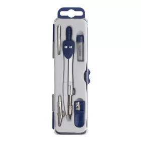 Körző készlet fém 5 db-os S1005L Ico kék