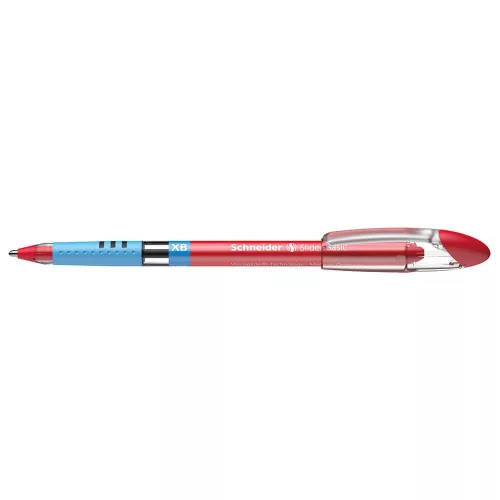 Golyóstoll 0,7mm, kupakos Schneider Slider Basic XB, írásszín piros