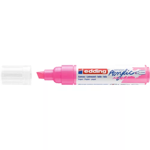 Akril marker 5-10mm, Edding 5000 neon rózsaszín
