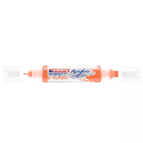 Akril marker 2-3mm, és 5-10mm, 3D Kétvégű Edding 5400 neon narancssárga