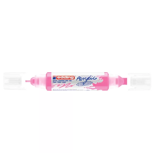 Akril marker 2-3mm, és 5-10mm, 3D kétvégű Edding 5400 neon rózsaszín