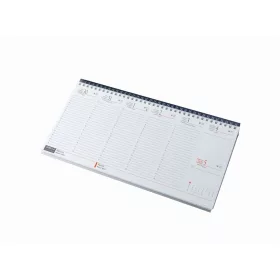  Asztali naptár 320mmx155mm, fehérlapok fekvő kék műbörrel borított tartóval Realsystem 2027.