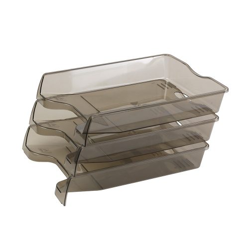 Irattálca műanyag 355, 355x255x60mm, Bluering&reg;, füst