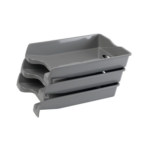 Irattálca műanyag 355, 355x255x60mm, Bluering&reg;, szürke