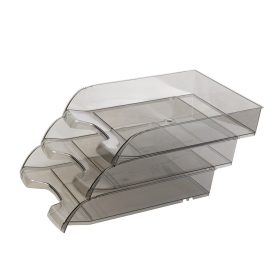   Irattálca műanyag 550 extra széles 345x270x67mm, Bluering&reg;, füst