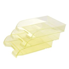   Irattálca műanyag 550 extra széles 345x270x67mm, Bluering&reg;, áttetsző sárga