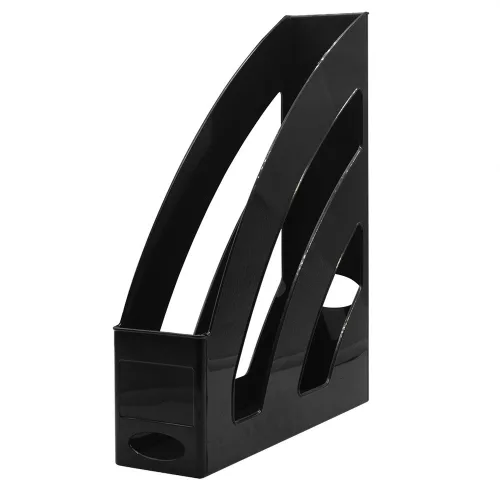 Iratpapucs 8cm, műanyag, 80x327x253mm, Bluering&reg;, fekete