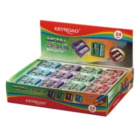   Hegyező 2 lyukú fém 24 db/display Keyroad Metal Colourful vegyes színek