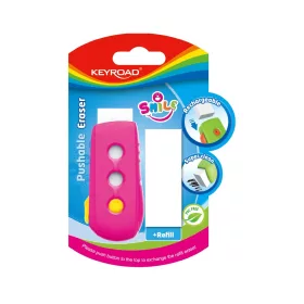   Radír, PVC mentes 2 db/bliszter Keyroad Smile Eraser vegyes színek