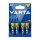 Elem AA ceruza LR06 Longlife Power 4 db/csomag, Varta 
