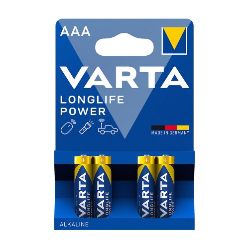 Elem AAA mikro LR03 Longlife Power 4 db/csomag, Varta 