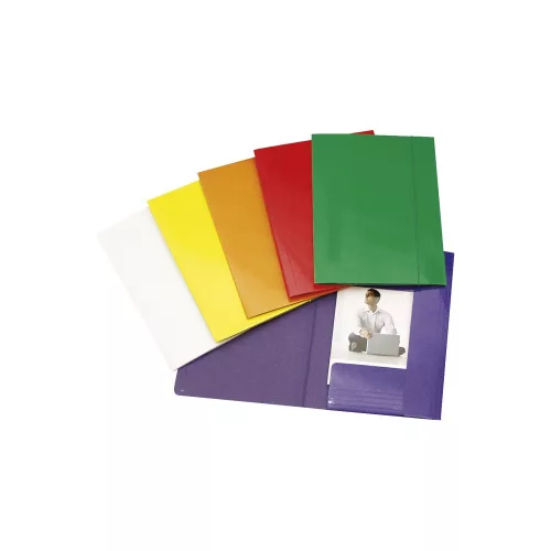Gumis mappa A4, 600g. FC karton Glossy piros