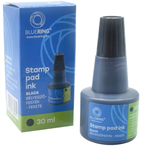 Bélyegzőfesték 30ml, Bluering&reg; Flower fekete