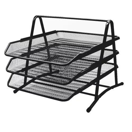 Fémhálós irattálca 3 szintes Bluering&reg; fekete