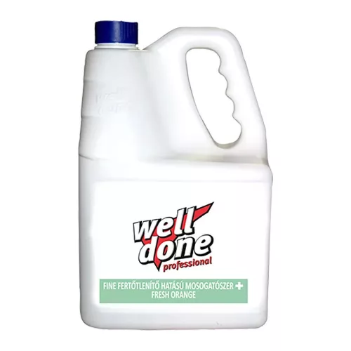 Mosogatószer 5 liter kézi fertőtlenítő hatással Well Done Fresh Orange