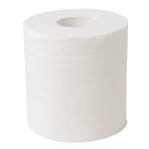 Kéztörlő 2 rétegű tekercses átmérő 19 cm 100 százalék  cellulóz 6 tekercs/karton Millena hófehér