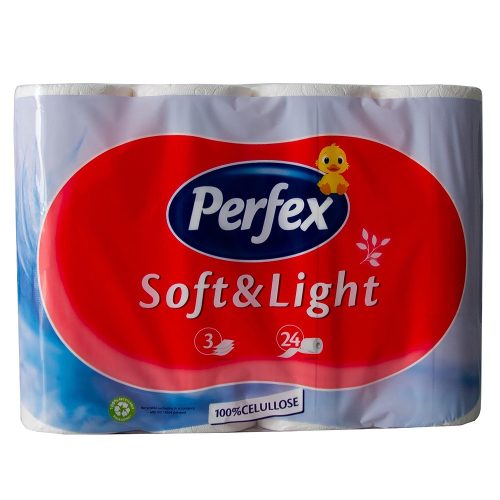 Toalettpapír 3 rétegű  kistekercses 100 százalék  cellulóz 88 lap/tekercs 24 tekercs/csomag Boni Perfex hófehér