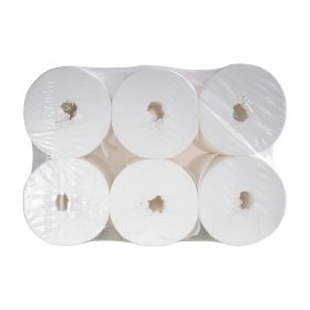   Toalettpapír 2 rétegű közületi átmérő 19 cm 100  százalék  cellulóz laponkénti belső adagolású 12 tekercs/karton hófehér