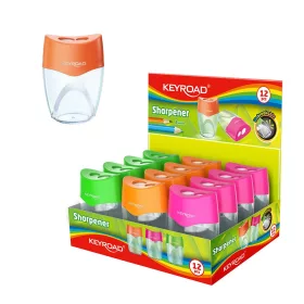   Hegyező 2 lyukú tartályos 12 db/display Keyroad Mellow 2 vegyes színek