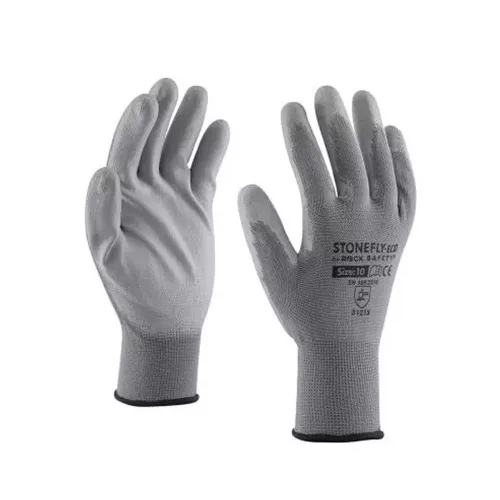 Szerelőkesztyű poliészter PU tenyérmártással XL-es méret Guarder szürke