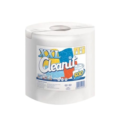Háztartási papírtörlő kéztörlő 2 rétegű 500 lapos egyesével csomagolt Cleanit XXL500 Lucart