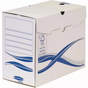   Archiváló doboz A4, 150mm, Fellowes&reg; Bankers Box Basic, 25 db/csomag, kék-fehér