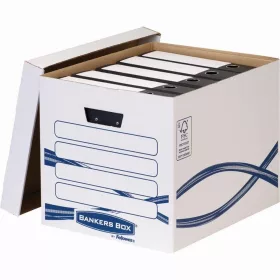   Archiváló konténer, karton, Fellowes&reg; Bankers Box Basic Tall, 10 db/csomag, kék-fehér