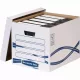 Archiváló konténer, karton, Fellowes&reg; Bankers Box Basic Tall, 10 db/csomag, kék-fehér
