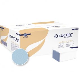   Kéztörlő 2 rétegű V hajtogatású 150 lap/csomag 20 cs/karton Easy Blue V 150 Lucart_863065 kék
