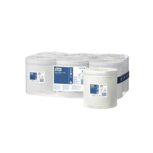 Kéztörlő 2 rétegű tekercses átmérő 16,2 cm 121,5 m/tekercs 6 tekercs/karton M2 Universal Tork_121208 fehér