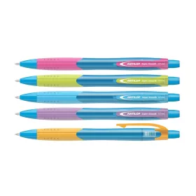   Golyóstoll nyomógombos vegyes színek 0,7mm Antilop Super Smooth írásszín kék