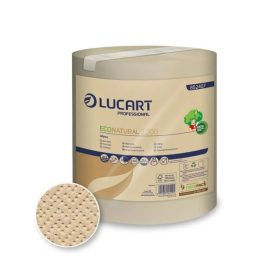   Kéztörlő 2 rétegű tekercses átmérő 17,5 cm egyesével csomagolt 2.300 EcoNatural Lucart_852407J havanna barna