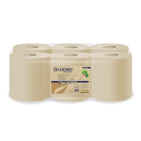   Kéztörlő 2 rétegű tekercses átmérő 20 cm 500 lap/tekercs 6 tekercs/karton EcoNatural 500 CF Lucart_852405 havanna barna