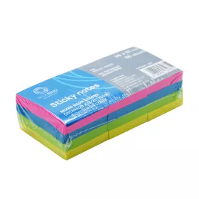   Jegyzettömb öntapadó, 38x51mm, 80lap, 12 tömb/csomag, Bluering&reg; , neon