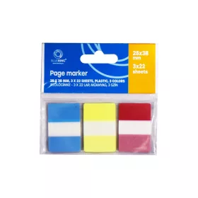   Jelölőcímke 25x38mm, 3x22lap, műanyag 3szín Bluering&reg;
